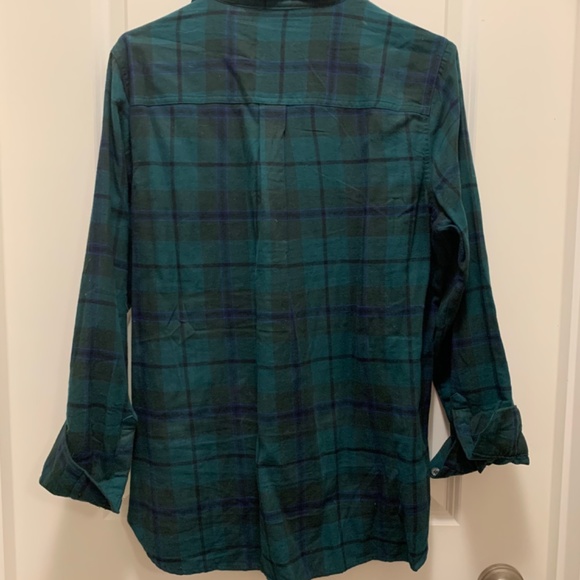 Old Navy Classic Fit Blackwatch Plaid Flannel Shirt L - NWOT - Picture 3 of 3